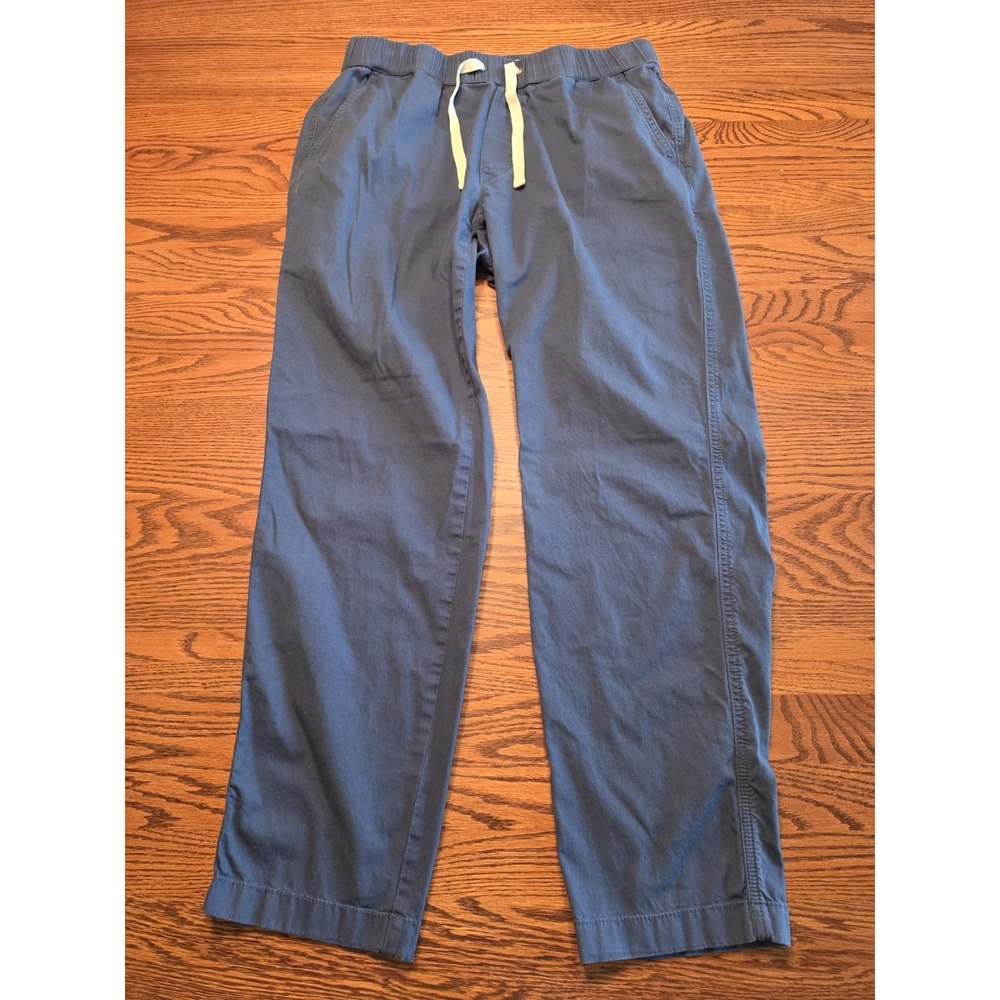 Pact Daily Twill Pants Womens Medium Navy Blue Pull On Elastic Waist